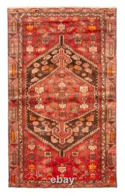 Traditional Vintage Hand-Knotted Area Rug 3'9 x 6'4 Oriental Wool Carpet