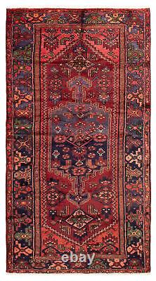 Traditional Vintage Hand-Knotted Carpet 3'10 x 7'1 Wool Area Rug
