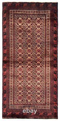 Traditional Vintage Hand-Knotted Carpet 3'1 x 6'7 Wool Area Rug