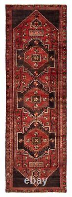 Traditional Vintage Hand-Knotted Carpet 3'1 x 9'7 Wool Area Rug