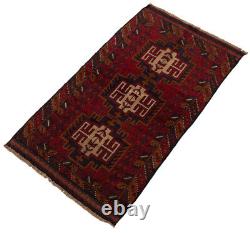 Traditional Vintage Hand-Knotted Carpet 3'5 x 6'3 Wool Area Rug