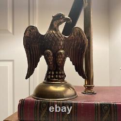 Trench Art Lamp with Eagle and Real Sheathed Sword One of a Kind