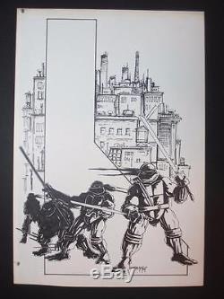 Turtle Soup Pencil & Ink Illustration (1987) by Kevin Eastman One-Of-A-Kind