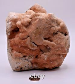 Two Tone Sugar Druzy Pink Amethyst, One Of A Kind, Self Stands, 4.5x4.5x2 Inches