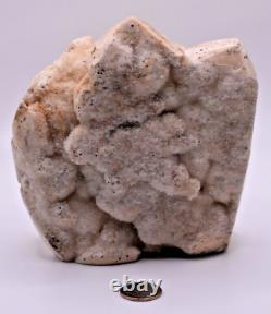 Two Tone Sugar Druzy Pink Amethyst, One Of A Kind, Self Stands, 4.5x4.5x2 Inches