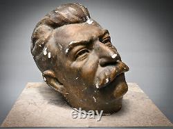 UNIQUE, GIANT, ONE-OF-A-KIND Josef Stalin Statue Head from Ukraine 1940-50's