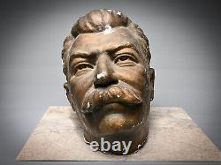 UNIQUE, GIANT, ONE-OF-A-KIND Josef Stalin Statue Head from Ukraine 1940-50's