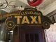 Unique Single Sided Cleveland Taxi Sign Punched Tin Cab One Of A Kind! Car Auto