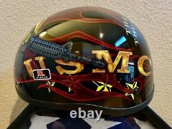 U. S. Marine Corps Hand-Painted One-of-a-Kind Motorcycle Helmet Military