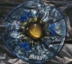 Ukrainian Studio Art Signed by Vladimir Zatynaiko Amber Glass ONE OF A KIND