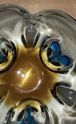 Ukrainian Studio Art Signed by Vladimir Zatynaiko Amber Glass ONE OF A KIND