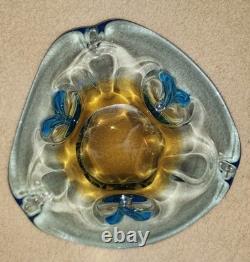 Ukrainian Studio Art Signed by Vladimir Zatynaiko Amber Glass ONE OF A KIND