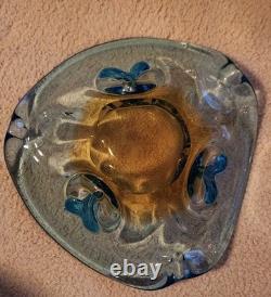 Ukrainian Studio Art Signed by Vladimir Zatynaiko Amber Glass ONE OF A KIND