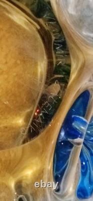 Ukrainian Studio Art Signed by Vladimir Zatynaiko Amber Glass ONE OF A KIND