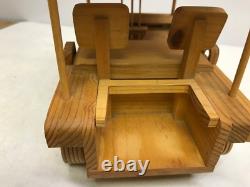 Unique Golfer Collectable, Wood Golf Cart, Incredibly Detailed, One Of A Kind