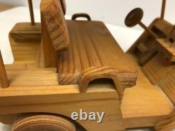 Unique Golfer Collectable, Wood Golf Cart, Incredibly Detailed, One Of A Kind