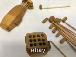 Unique Golfer Collectable, Wood Golf Cart, Incredibly Detailed, One Of A Kind