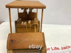 Unique Golfer Collectable, Wood Golf Cart, Incredibly Detailed, One Of A Kind
