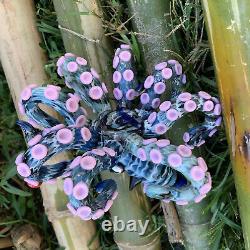 Unique Handmade Octopus Glass Smoking Pipe One-of-a-Kind Artisan Piece
