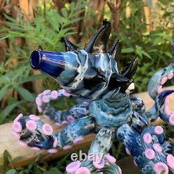 Unique Handmade Octopus Glass Smoking Pipe One-of-a-Kind Artisan Piece