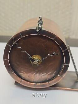 Unique One Of A Kind Table Steampunk Clock Handmade From Copper Signed By Author