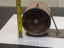Unique One Of A Kind Table Steampunk Clock Handmade From Copper Signed By Author