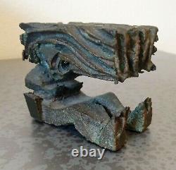 Unique Paolo Soleri one of a kind Bronze Sculpture Seated Nude candleholder