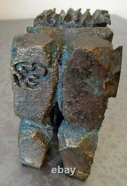 Unique Paolo Soleri one of a kind Bronze Sculpture Seated Nude candleholder