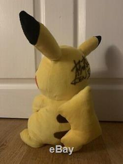 Unique Pokemon Collectible. Pikachu Plush SIGNED BY KEN SUGIMORI. One Of A Kind