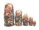 Unique Russian Nesting Doll Hand Painted In Watercolor One Of Kind Babushka Set