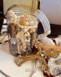 VINTAGE Holy grail jewelry jar $300+ rare luxury treasure lot one of a kind