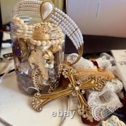 VINTAGE Holy grail jewelry jar $300+ rare luxury treasure lot one of a kind