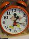 Vintage One Of A Kind Alarm Clock Mickey Mouse 11 Inch Windup Rare
