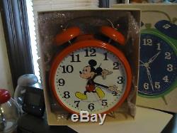 VINTAGE ONE OF A KIND alarm clock Mickey Mouse 11 inch windup RARE