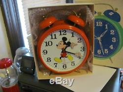 VINTAGE ONE OF A KIND alarm clock Mickey Mouse 11 inch windup RARE