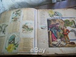 VTG 1890'S Lge SCRAPBOOK 48 Pgs ADV & TRADE CARDS UNIQUE'ONE OF A KIND