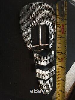 VTG One-of-a-Kind Sterling Silver Wire Ranger Set Belt Buckle by Steve Taylor