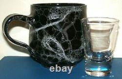 VT Mug One Of A kind Signed Hand Thrown Studio Art Pottery Black Coffee Tea Cup