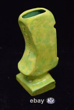 Vallejo Tiki Mug Orange Eye Tiki Kaimuki Moai One of a Kind Green Glaze