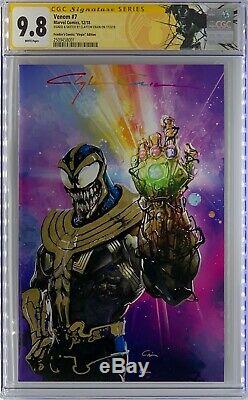 Venom #7 Cgc 9.8 Ss Clayton Crain Sketch Mint One Of A Kind Key Issue Virgin