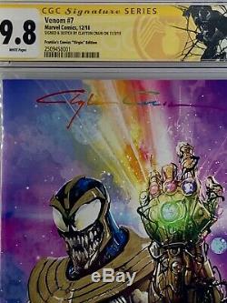 Venom #7 Cgc 9.8 Ss Clayton Crain Sketch Mint One Of A Kind Key Issue Virgin