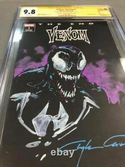 Venom The End 1 CGC SS 9.8 CUSTOM ONE OF A KIND PAINTED COVER BY CLAYTON CRAIN