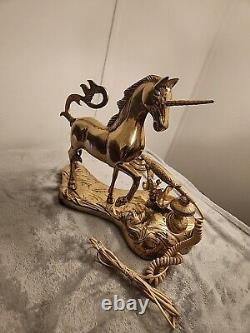 Very RARE/ One Of a Kind Brass Unicorn Landline Telephone
