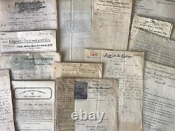 Very Rare 175+ Antique Historical One Of A Kind Undertaker & Livery Document Lot