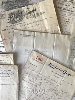 Very Rare 175+ Antique Historical One Of A Kind Undertaker & Livery Document Lot