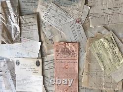 Very Rare 175+ Antique Historical One Of A Kind Undertaker & Livery Document Lot