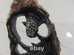 Very Rare Original One Of A Kind Hand Carved From Solid Stone Of African Animals