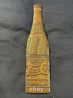 Vintage 1940 Labeled Pepsi Cola Brass/Bronze Door Push One-Of-A-Kind! SHIPS4FREE