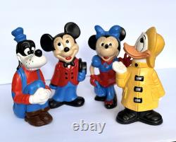 Vintage 1980s, one of a kind Handmade 9 Ceramic Disney Figurines