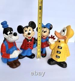 Vintage 1980s, one of a kind Handmade 9 Ceramic Disney Figurines